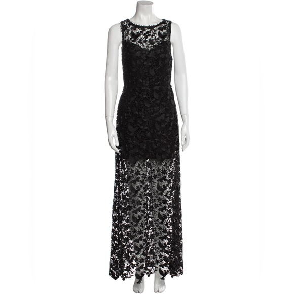Alice + Olivia Woman’s Black Lacey Maxi Dress Size 2 - Picture 1 of 7